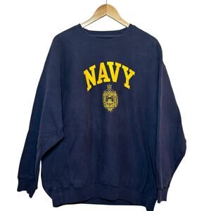 1990's US Naval Academy Navy Blue Jansport XL Crew Neck Sweatshirt